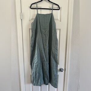 Beaumont Organic Blue Athene linen maxi dress women’s size large L